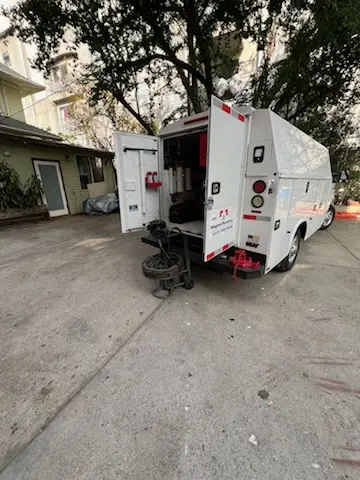 Magnet Plumbing service vehicle on-site for Slab Leak Repair in Coral Gables Estates